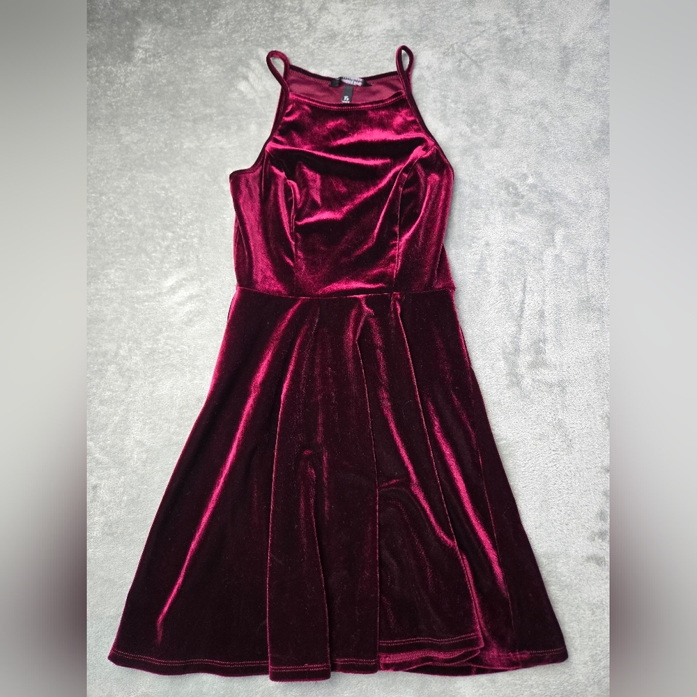 Speechless Velvet Burgundy Girls Dress Size XS